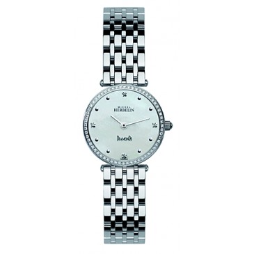 Womens Stainless Steel Epsilon Bracelet Watch set with Diamonds.