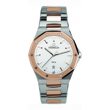 Mens Stainless Steel and Rose Gold Odyssee Bracelet Watch