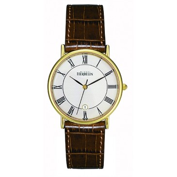 Mens Gold Plated Sonates Strap Watch.