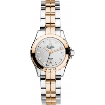 Womens Newport Trophy Stainless Steel and Rose Gold PVD Bracelet Watch