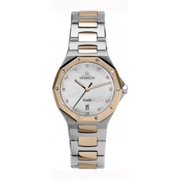 Womens Stainless Steel and Rose Gold Odyssee Bracelet watch