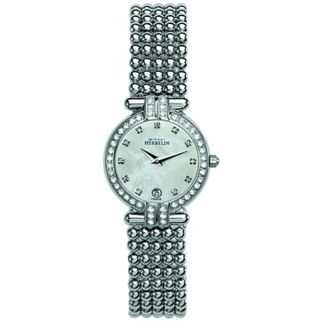 Womens Stainless Steel Perle Bracelet Watch.