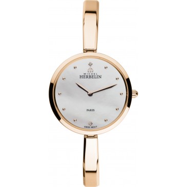 Womens Rose Gold Scandinave Maxi Bangle Watch