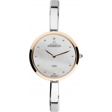 Womens Rose Gold and Stainless Steel Scandinave Maxi Bangle Watch