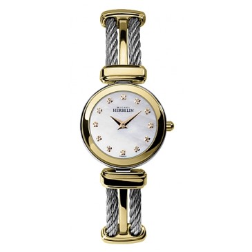 Womens Two Tone Cable Watch.