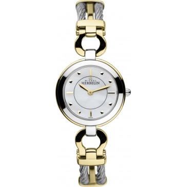 Womens Stainless Steel and Gold Cable Maxi Watch
