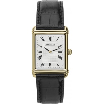 Mens Gold Plated 1925, Esprit Art Deco Strap Watch