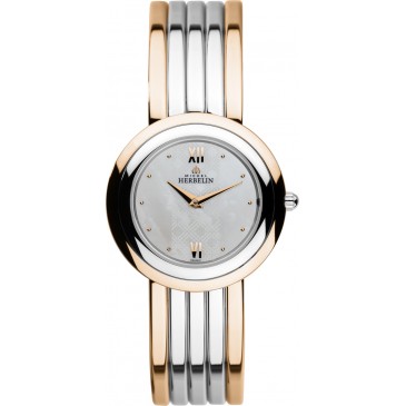 Womens Stainless Steel and Rose Gold Corynthe Bangle Watch