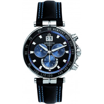 Mens Stainless Steel and Blue PVD Newport Chronograph.