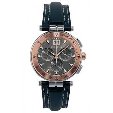 Mens Stainless Steel & Rose Newport Chronograph.