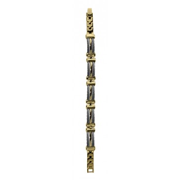 Womens Two Tone Cable Accessory Bracelet.