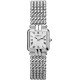 Womens Stainless Steel Square Perle Bracelet Watch