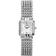 Womens Stainless Steel Square Perle Bracelet Watch