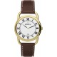 Mens Gold Plated Equinoxe Strap Watch.
